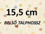 15,5 cm = kb. EU 24-25-ös méret 15,5 cm = kb. EU 24-25-ös méret