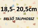 18,5-20,5 cm = kb. EU 30-34-es méret 18,5-20,5 cm = kb. EU 30-34-es méret